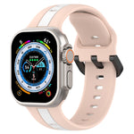 Two-Color Loop Buckle Silicone Watch Band, For Apple Watch Ultra 49mm, For Apple Watch Series 8&7 45mm, For Apple Watch Series 8&7 41mm