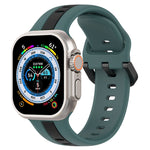 Two-Color Loop Buckle Silicone Watch Band, For Apple Watch Ultra 49mm, For Apple Watch Series 8&7 45mm, For Apple Watch Series 8&7 41mm