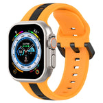 Two-Color Loop Buckle Silicone Watch Band, For Apple Watch Ultra 49mm, For Apple Watch Series 8&7 45mm, For Apple Watch Series 8&7 41mm