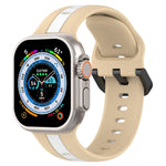 Two-Color Loop Buckle Silicone Watch Band, For Apple Watch Ultra 49mm, For Apple Watch Series 8&7 45mm, For Apple Watch Series 8&7 41mm