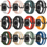 Two-Color Loop Buckle Silicone Watch Band, For Apple Watch Ultra 49mm, For Apple Watch Series 8&7 45mm, For Apple Watch Series 8&7 41mm