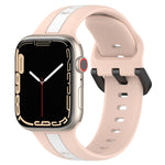 Two-Color Loop Buckle Silicone Watch Band, For Apple Watch Ultra 49mm, For Apple Watch Series 8&7 45mm, For Apple Watch Series 8&7 41mm
