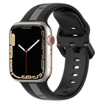 Two-Color Loop Buckle Silicone Watch Band, For Apple Watch Ultra 49mm, For Apple Watch Series 8&7 45mm, For Apple Watch Series 8&7 41mm