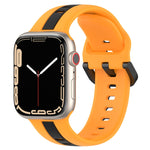 Two-Color Loop Buckle Silicone Watch Band, For Apple Watch Ultra 49mm, For Apple Watch Series 8&7 45mm, For Apple Watch Series 8&7 41mm