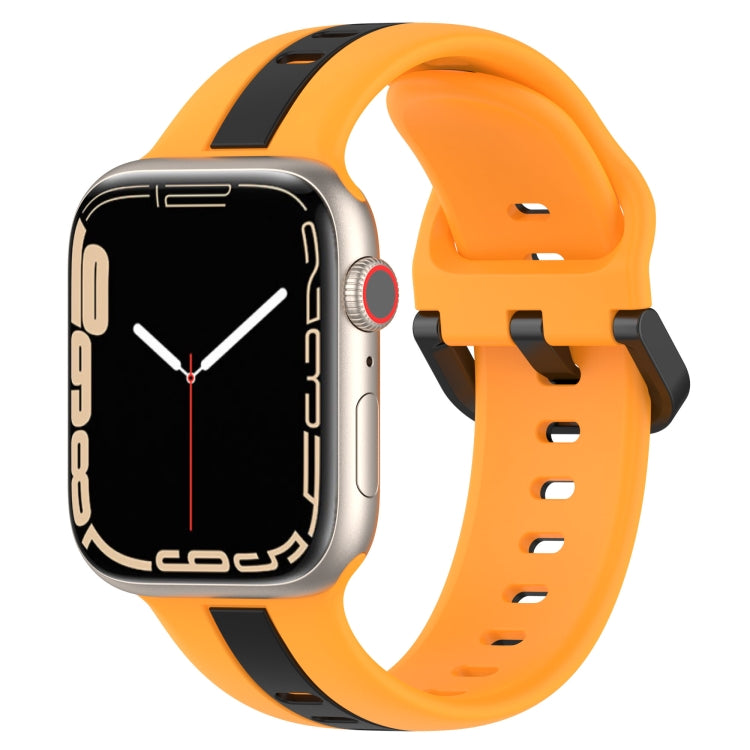 Two-Color Loop Buckle Silicone Watch Band, For Apple Watch Ultra 49mm, For Apple Watch Series 8&7 45mm, For Apple Watch Series 8&7 41mm