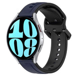 20mm Convex Loop Two-Color Silicone Watch Band, For Samsung Galaxy Watch 6 40mm, For Samsung Galaxy Watch 6 Classic 43mm