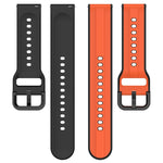 20mm Convex Loop Two-Color Silicone Watch Band, For Samsung Galaxy Watch 6 40mm, For Samsung Galaxy Watch 6 Classic 43mm