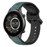 22mm Convex Loop Two-Color Silicone Watch Band, For Xiaomi Haylou RT2 LS10, For  Xiaomi Haylou RS4 LS12