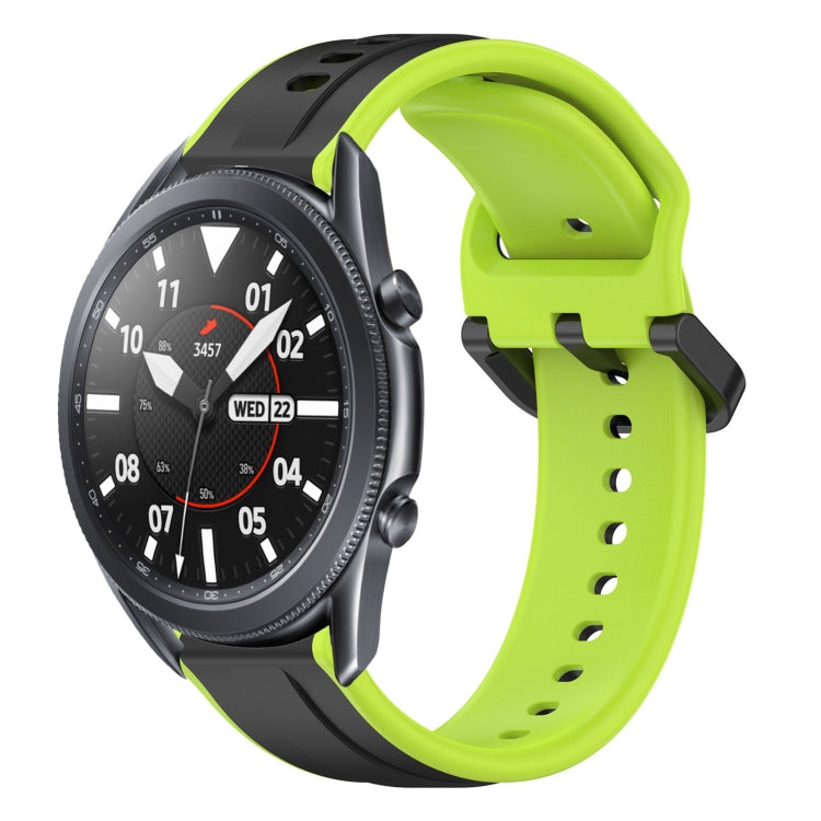 22mm Convex Loop Two-Color Silicone Watch Band, For Samsung Galaxy Watch3 45mm, For Samsung Galaxy Watch 46mm, For Samsung Gear S3 Classic, For Samsung Gear S3 Frontier