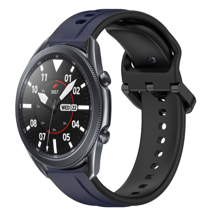 22mm Convex Loop Two-Color Silicone Watch Band, For Samsung Galaxy Watch3 45mm, For Samsung Galaxy Watch 46mm, For Samsung Gear S3 Classic, For Samsung Gear S3 Frontier