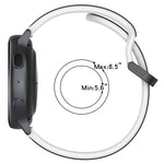 22mm Convex Loop Two-Color Silicone Watch Band, For Samsung Galaxy Watch3 45mm, For Samsung Galaxy Watch 46mm, For Samsung Gear S3 Classic, For Samsung Gear S3 Frontier