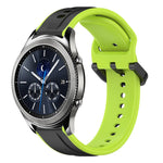 22mm Convex Loop Two-Color Silicone Watch Band, For Samsung Galaxy Watch3 45mm, For Samsung Galaxy Watch 46mm, For Samsung Gear S3 Classic, For Samsung Gear S3 Frontier