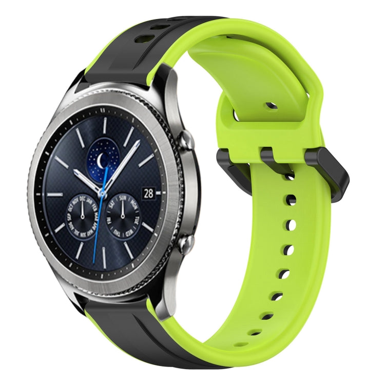 22mm Convex Loop Two-Color Silicone Watch Band, For Samsung Galaxy Watch3 45mm, For Samsung Galaxy Watch 46mm, For Samsung Gear S3 Classic, For Samsung Gear S3 Frontier