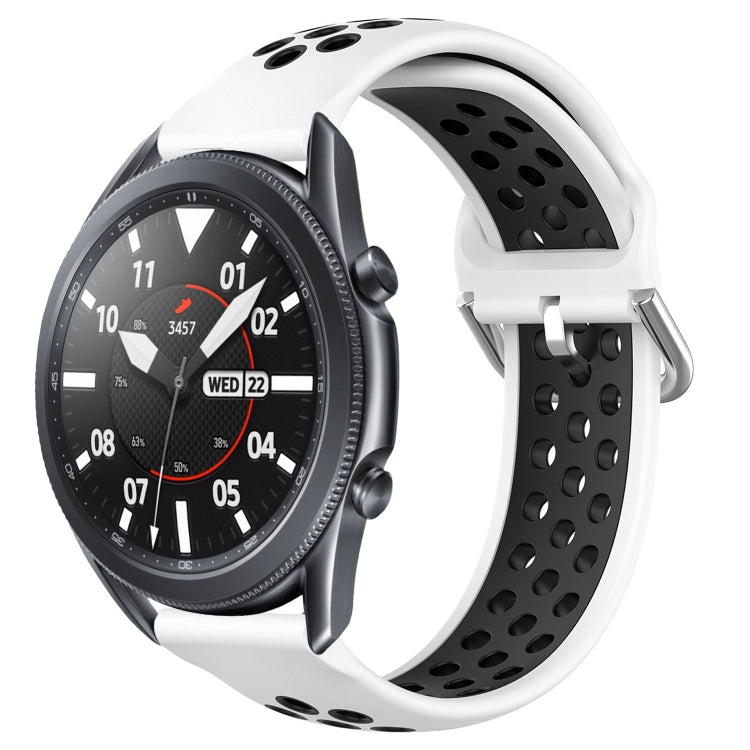 22mm Perforated Breathable Sports Silicone Watch Band, For Samsung Galaxy Watch3 45mm, For Samsung Gear S3 Classic, For Samsung Gear S3 Frontier