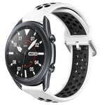 22mm Perforated Breathable Sports Silicone Watch Band, For Samsung Galaxy Watch3 45mm, For Samsung Gear S3 Classic, For Samsung Gear S3 Frontier