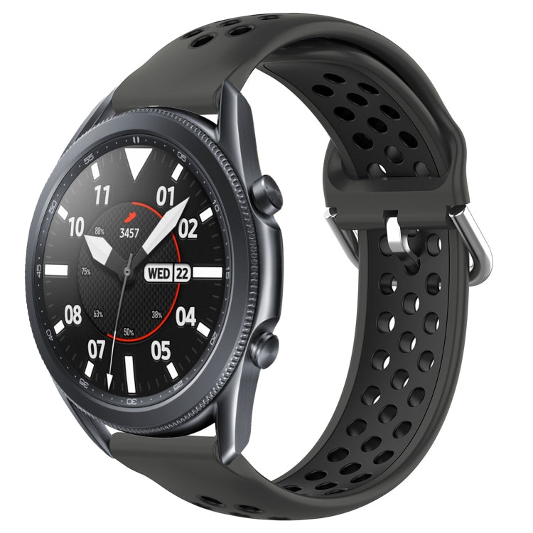 22mm Perforated Breathable Sports Silicone Watch Band, For Samsung Galaxy Watch3 45mm, For Samsung Gear S3 Classic, For Samsung Gear S3 Frontier