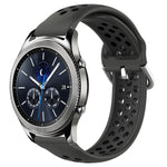 22mm Perforated Breathable Sports Silicone Watch Band, For Samsung Galaxy Watch3 45mm, For Samsung Gear S3 Classic, For Samsung Gear S3 Frontier