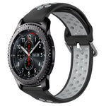 22mm Perforated Breathable Sports Silicone Watch Band, For Samsung Galaxy Watch3 45mm, For Samsung Gear S3 Classic, For Samsung Gear S3 Frontier