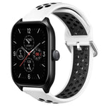 20mm Perforated Breathable Sports Silicone Watch Band, For Amazfit GTS 4, For Amazfit GTS 3, For Amazfit GTS 2E