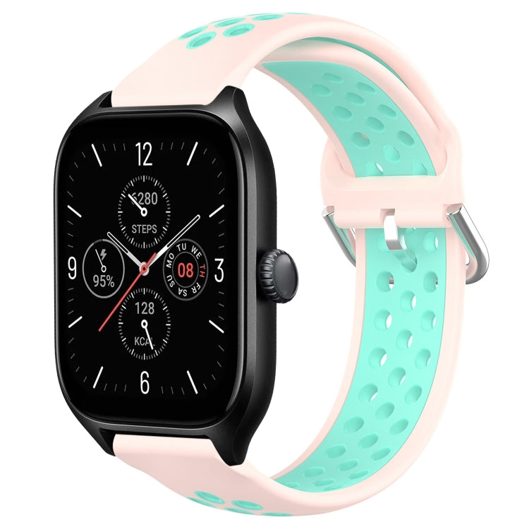 20mm Perforated Breathable Sports Silicone Watch Band, For Amazfit GTS 4, For Amazfit GTS 3, For Amazfit GTS 2E