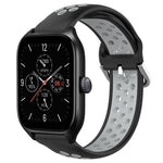 20mm Perforated Breathable Sports Silicone Watch Band, For Amazfit GTS 4, For Amazfit GTS 3, For Amazfit GTS 2E