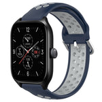 20mm Perforated Breathable Sports Silicone Watch Band, For Amazfit GTS 4, For Amazfit GTS 3, For Amazfit GTS 2E