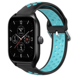 20mm Perforated Breathable Sports Silicone Watch Band, For Amazfit GTS 4, For Amazfit GTS 3, For Amazfit GTS 2E