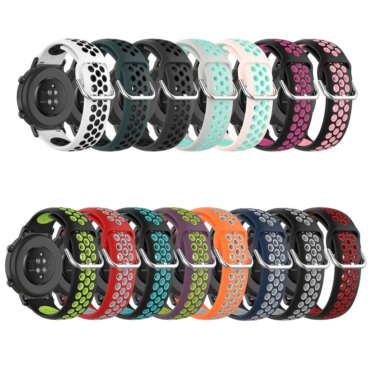 20mm Perforated Breathable Sports Silicone Watch Band, For Amazfit GTS 4, For Amazfit GTS 3, For Amazfit GTS 2E