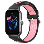 20mm Perforated Breathable Sports Silicone Watch Band, For Amazfit GTS 4, For Amazfit GTS 3, For Amazfit GTS 2E