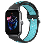 20mm Perforated Breathable Sports Silicone Watch Band, For Amazfit GTS 4, For Amazfit GTS 3, For Amazfit GTS 2E