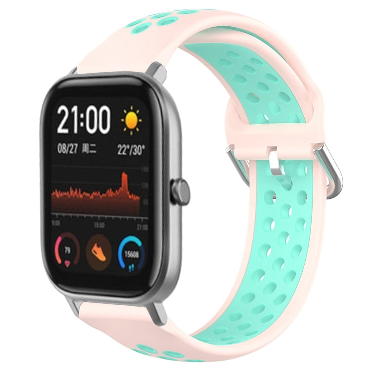 20mm Perforated Breathable Sports Silicone Watch Band, For Amazfit GTS 2 Mini, For Amazfit GTS 2, For Amazfit GTS