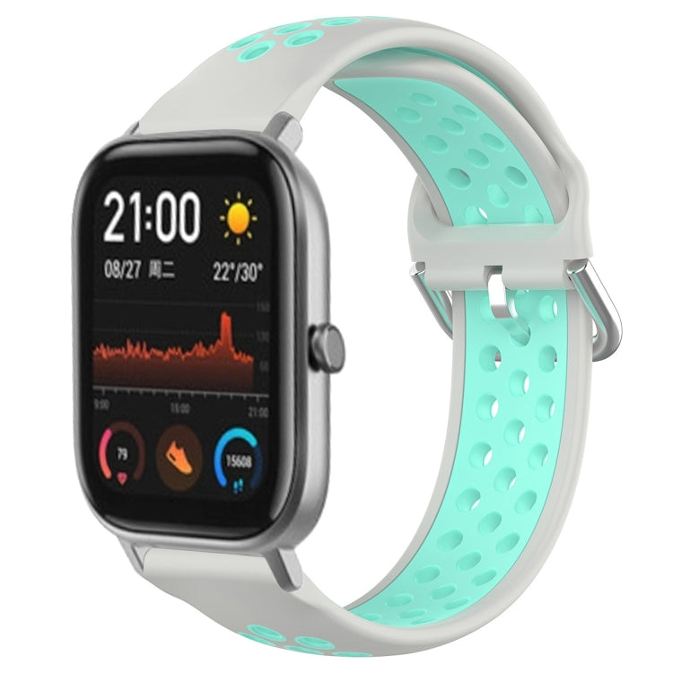20mm Perforated Breathable Sports Silicone Watch Band, For Amazfit GTS 2 Mini, For Amazfit GTS 2, For Amazfit GTS