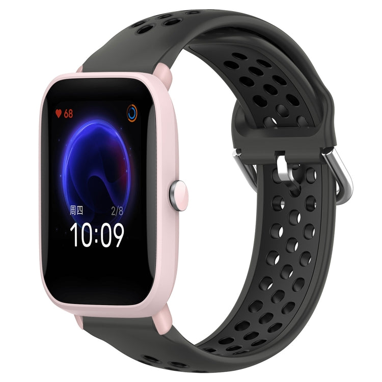 20mm Perforated Breathable Sports Silicone Watch Band, For Amazfit GTR 42MM, For Amazfit Pop Pro, For Amazfit Pop
