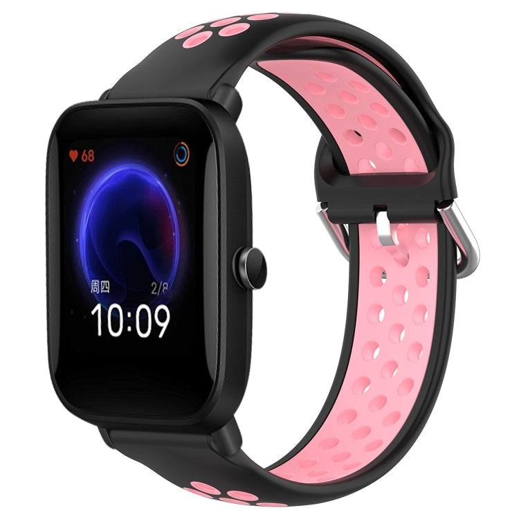 20mm Perforated Breathable Sports Silicone Watch Band, For Amazfit GTR 42MM, For Amazfit Pop Pro, For Amazfit Pop
