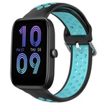 20mm Perforated Breathable Sports Silicone Watch Band, For Amazfit GTS 4 Mini, For Amazfit Bip3, For Amazfit Bip 1S