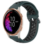 20mm Perforated Breathable Sports Silicone Watch Band, For Garmin Forerunner 158, For Garmin Forerunner 55, For Garmin Venu
