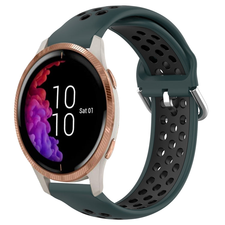 20mm Perforated Breathable Sports Silicone Watch Band, For Garmin Forerunner 158, For Garmin Forerunner 55, For Garmin Venu