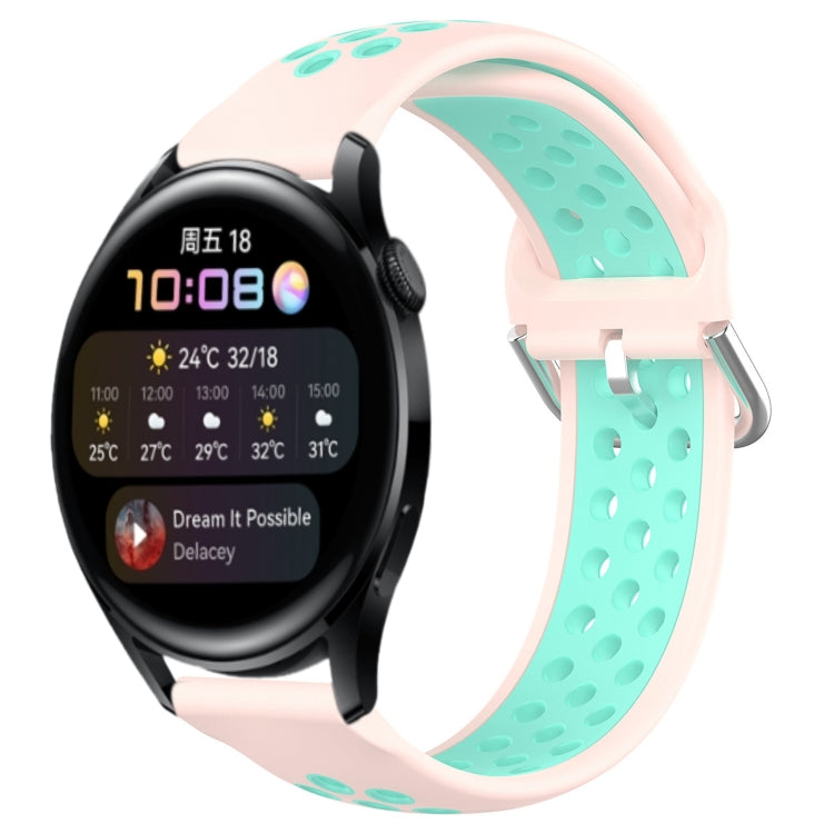 22mm Perforated Breathable Sports Silicone Watch Band, For Huawei Watch GT3 46mm, For Huawei Watch GT Runner, For Huawei Watch 3
