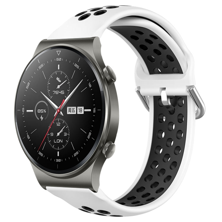 22mm Perforated Breathable Sports Silicone Watch Band, For Huawei Watch 3 Pro, For Huawei GT2 Pro, For Honor Watch GS 3