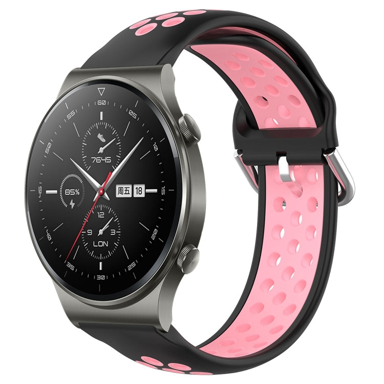 22mm Perforated Breathable Sports Silicone Watch Band, For Huawei Watch 3 Pro, For Huawei GT2 Pro, For Honor Watch GS 3