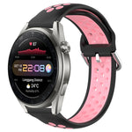 22mm Perforated Breathable Sports Silicone Watch Band, For Huawei Watch 3 Pro New