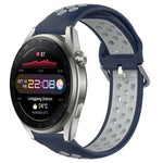 22mm Perforated Breathable Sports Silicone Watch Band, For Huawei Watch 3 Pro New