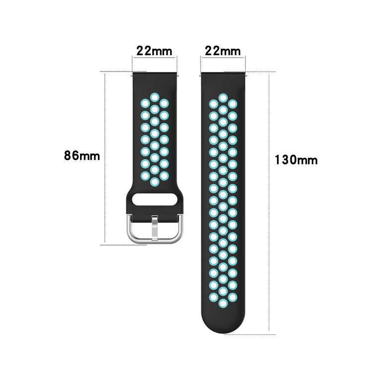 22mm Perforated Breathable Sports Silicone Watch Band, For Huawei Watch 3 Pro New