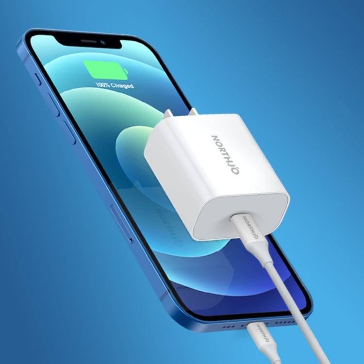 NORTHJO NOPD2000 PD 20W USB-C / Type-C Single Port Fast Wall Charger, US Plug, EU Plug