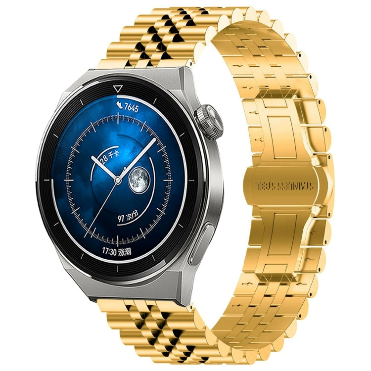 Five Bull Half Round Stainless Steel Watch Band + Strap Removal Tool, For Huawei Watch GT3 SE, For Huawei Watch Buds, For Huawei Watch3 Pro New, For Huawei Watch GT3 Pro 46mm, For Huawei Watch GT Runner, For Huawei Watch GT3 46mm