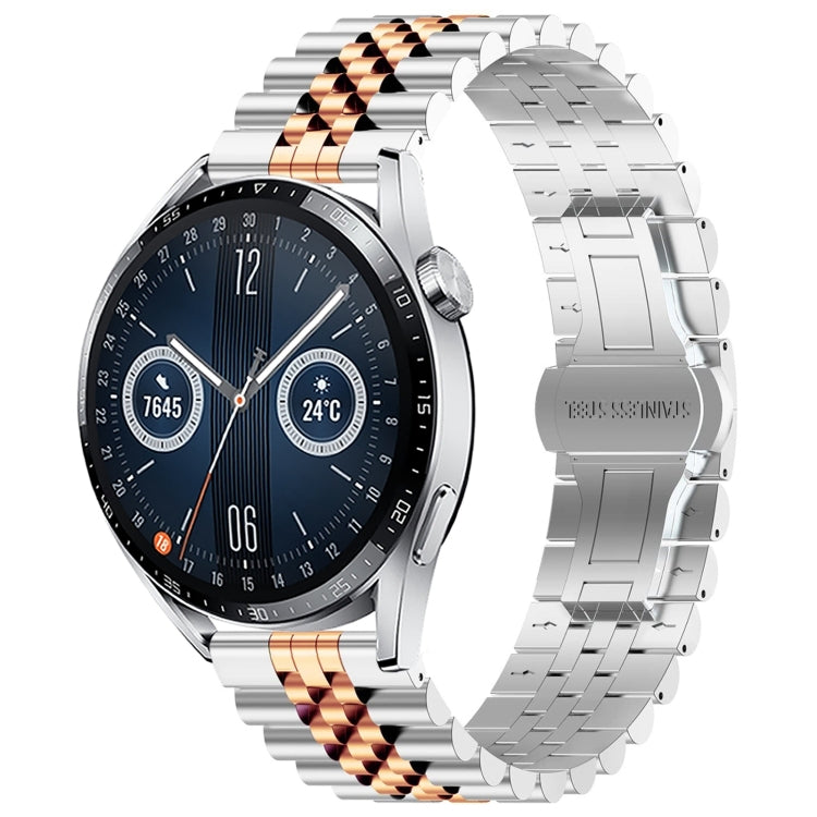 Five Bull Half Round Stainless Steel Watch Band + Strap Removal Tool, For Huawei Watch GT3 SE, For Huawei Watch Buds, For Huawei Watch3 Pro New, For Huawei Watch GT3 Pro 46mm, For Huawei Watch GT Runner, For Huawei Watch GT3 46mm