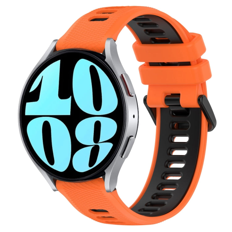 20mm Sports Two-Color Silicone Watch Band, For Samsung Galaxy Watch 6 40mm, For Samsung Galaxy Watch 6 Classic 43mm