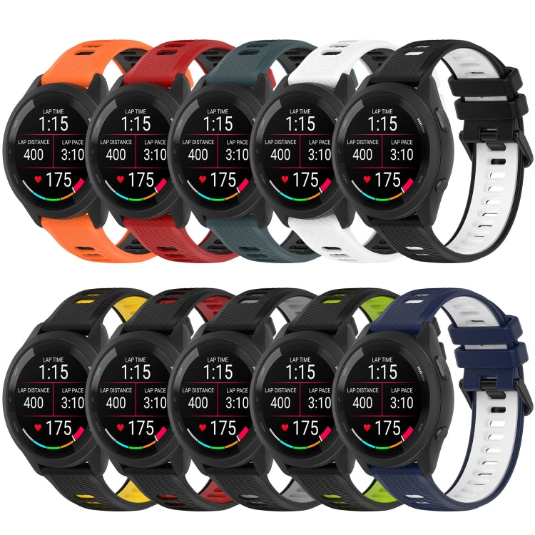20mm Sports Two-Color Silicone Watch Band, For Samsung Galaxy Watch 6 40mm, For Samsung Galaxy Watch 6 Classic 43mm