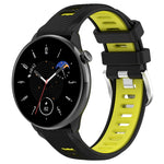 20mm Sports Two-Color Steel Buckle Silicone Watch Band, For Samsung Galaxy Watch 6 40mm, For Samsung Galaxy Watch 6 Classic 43mm