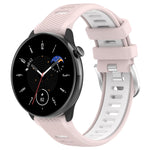 20mm Sports Two-Color Steel Buckle Silicone Watch Band, For Samsung Galaxy Watch 6 40mm, For Samsung Galaxy Watch 6 Classic 43mm